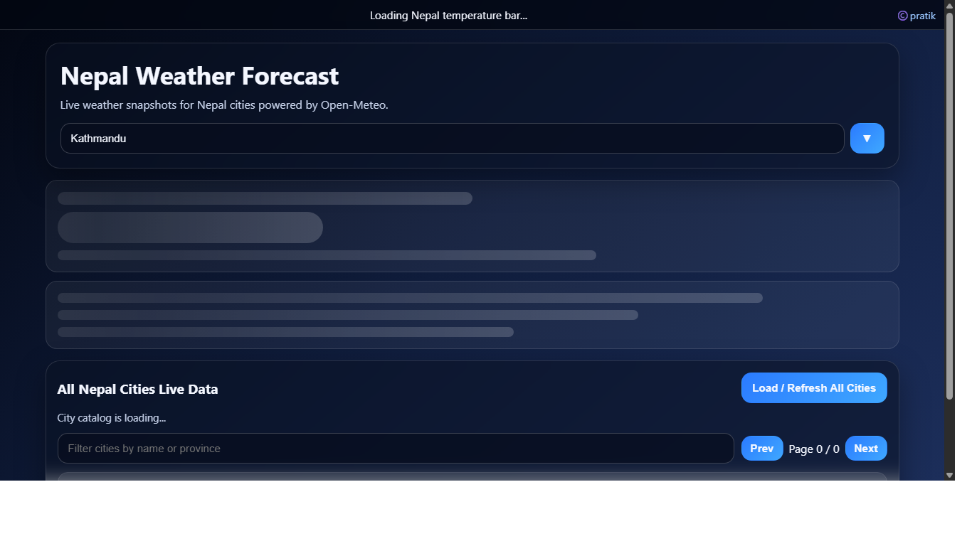 Weather App project preview